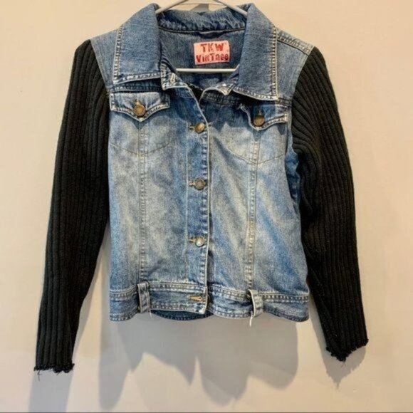 TKW VINTAGE brand, Women's Blue Jean Jacket, M - Picture 1 of 8